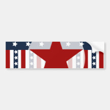 Patriotic Stars and Stripes American Flag Design Bumper Sticker