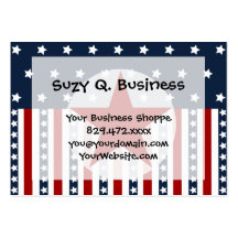Patriotic Stars and Stripes American Flag Design Business Card Template