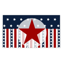 Patriotic Stars and Stripes American Flag Design Business Cards