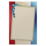 Patriotic Stars and Stripes stationery