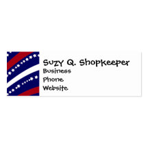 Patriotic Stars Stripes Freedom Flag 4th of July Business Card Templates