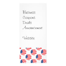 Patriotic Stars Stripes Freedom Flag 4th of July Rack Card Design