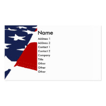Patriotic Stylized American Flag Business Card