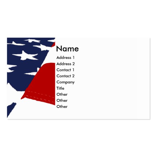 Patriotic Stylized American Flag Business Card