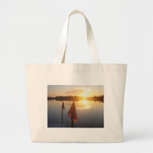 Patriotic Sunset Canvas Bag