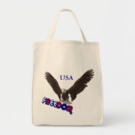 Patriotic USA Freedom Eagle Tote Bag