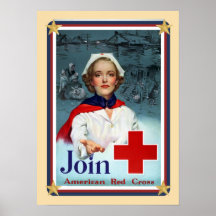 Patriotic USA - Red Cross Join Posters