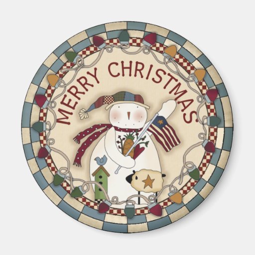 Patriotic USA Snowman Magnet
