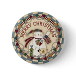 Patriotic USA Snowman Pins