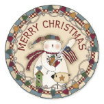 Patriotic USA Snowman stickers