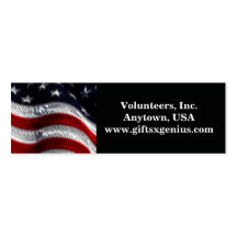 Patriotic Volunteer Appreciation Gift Business Cards