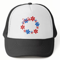 Patriotic Wreath Trucker Hats