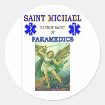 PATRON SAINT OF PARAMEDICS STICKERS