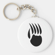 patte d'ours noir porte-clef