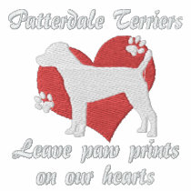 Patterdale Terriers Leave Paw Prints Embroidered Polo Shirt