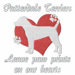 Patterdale Terriers Leave Paw Prints embroidered shirts