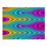 Pattern ARTs - stripes 3D coloured 19 Postcard