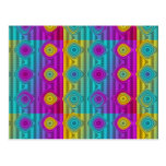 Pattern ARTs - stripes 3D coloured 20 Postcards