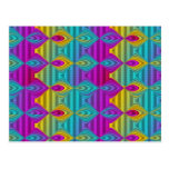 Pattern ARTs - stripes 3D coloured 22 Postcard