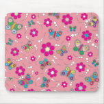 pattern butterfly pink mouse pads