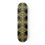 Pattern in Black and Gold Colour. Skate Board Decks