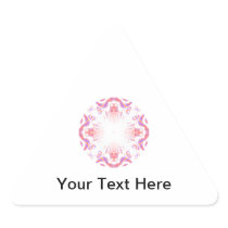 Pattern in Red, Orange and Purple. Triangle Sticker