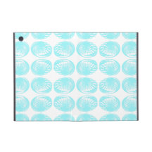 Pattern of Pastel Turquoise Shells. iPad Mini Covers
