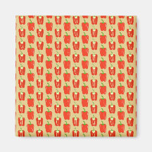 Pattern of Red Peppers. Magnets