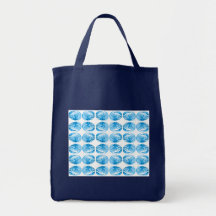 Pattern of Shells in Bright Blue. Tote Bag