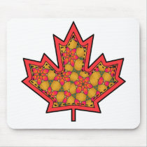 Patterned Applique Stitched Maple Leaf  20 Mouse Pads