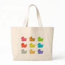 Patterned Ducks Canvas Bag