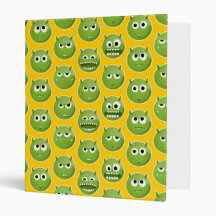 Patterned Green Monster Binder