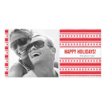 Patterned Holiday Photo Card