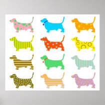Patterned Hound Dogs