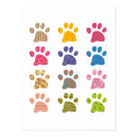 Patterned Paws Postcards