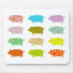 Patterned Pigs mousepads