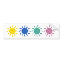 Patterned Suns Bumper Stickers