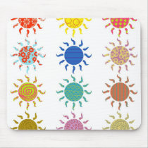 Patterned Suns Mouse Pad