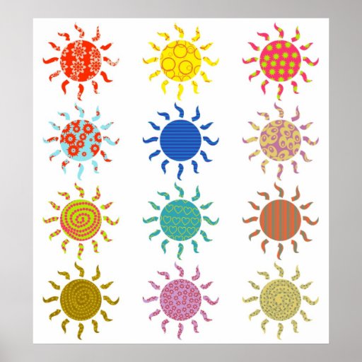 Patterned Suns Poster