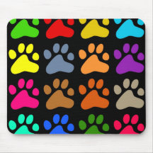 Pattes colorées tapis de souris