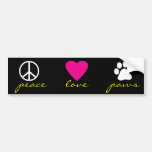 Pattes d'amour de paix adhésifs pour voiture
