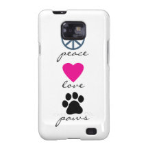 Pattes d'amour de paix coques galaxy SII