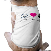 Pattes d'amour de paix vêtement pour chien
