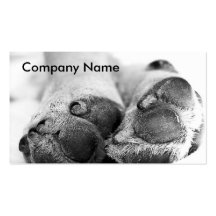 Pattes de chien cartes de visite personnelles