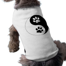 Pattes de chien de Yin Yang T-shirts Pour Animaux Domestiques