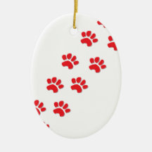 Pattes de chien décorations de noël
