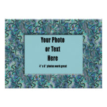 Paua Shell Frame - Customizable Custom Invitation