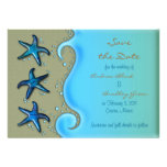 Paua Shell Starfish Save the Date Card Invite