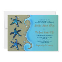 Paua Shell Starfish Wedding Invitation