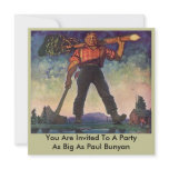 PAUL BUNYAN Giant Logging Woods Party Invitation